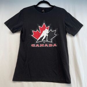 Canada Hockey Miami Style Graphic Logo T-Shirt Black Men’s Size Small
